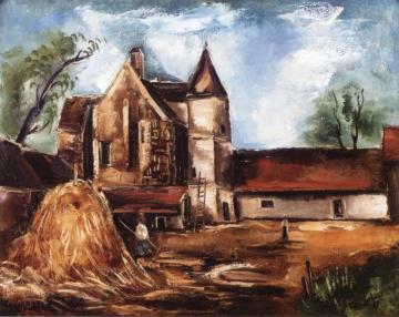 A Farmyard Artwork by Maurice De Vlaminck