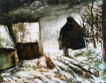 Scene In The Snow Artwork by Maurice De Vlaminck