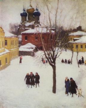 Zamoskvorechye. Grey Day Artwork by Igor Grabar