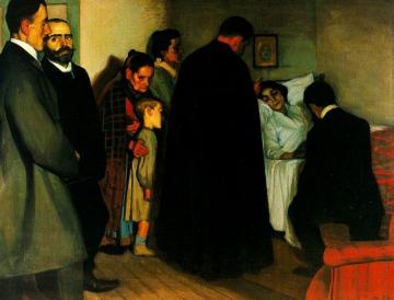 La Enferma Artwork by Nicanor Piñole y Ruiz