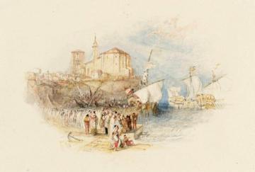 Rogers's 'Poems' - Columbus Setting Sail Artwork by Joseph Mallord William Turner