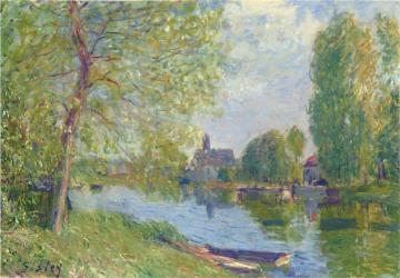 Spring at Moret on the Loing River Artwork by Alfred Sisley