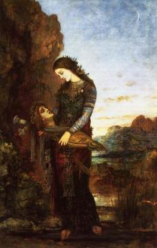 Young Thracian Woman Carrying The Head Of Orpheus Artwork by Gustave Moreau