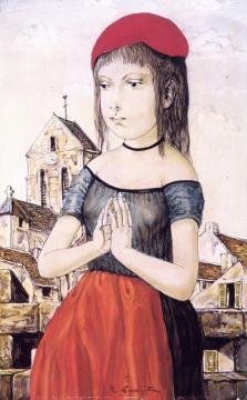 Meditation Artwork by Tsuguharu Foujita