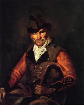 Segovia Man In Fur-trimmed Hat Artwork by Robert Henri