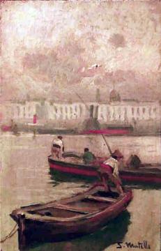 Barcas En El Puerto Artwork by Segundo Matilla Marina