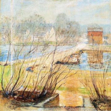 View From The Holley House, Cos Cob, Connecticut Artwork by John Twachtman