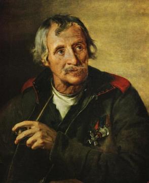 An Old Soldier Artwork by Vasily Tropinin
