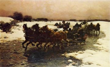 Before The Hunt Artwork by Alfred von Wierusz-Kowalski