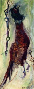 Hanging Pheasant (with Chains) Artwork by Chaim Soutine