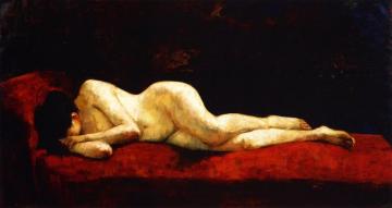 Nude Lying Down Artwork by Lesser Ury