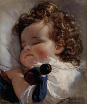 Portrait Of Princess Marie Franziska Von Liechtenstein Aged Two Artwork by Friedrich von Amerling