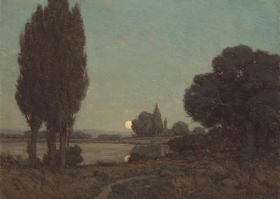 Moonlight Reflections, 1911 Artwork by Granville Redmond