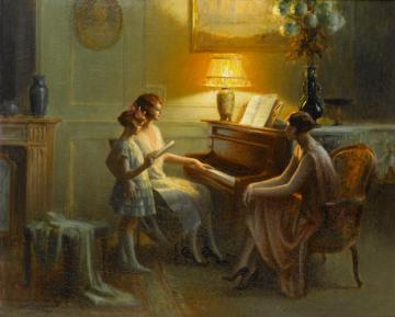 By The Piano Artwork by Delphin Enjolras
