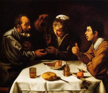 Peasants At A Table Artwork by Diego Velazquez
