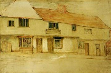Cottages, Stanstead, Essex Artwork by Sir William Quiller Orchardson