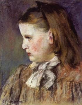 Portrait Of Eugenie Estruc Artwork by Camille Pissarro