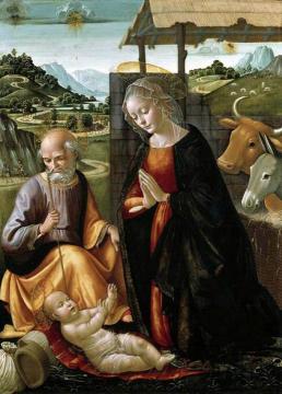 Nativity Artwork by Domenico Ghirlandaio