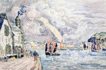 Audierne Artwork by Paul Signac