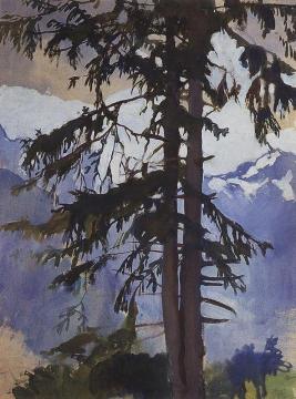 Fir Tree Artwork by Zinaida Serebriakova