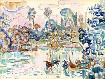 The Marne At Charenton Artwork by Paul Signac