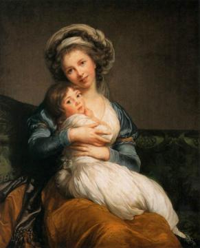 Self-portrait With Her Daughter, Julie Artwork by Elisabeth Vigee Le Brun
