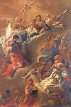 Pope Gregory the Great and Saint Vitalis Saving the Souls of Purgatory Artwork by Sebastiano Ricci