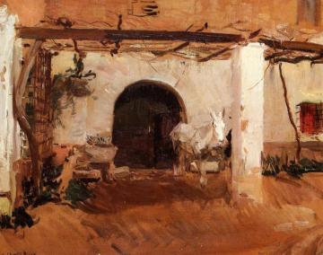 Casa de Huerta, Valencia (study) Artwork by Joaquin Sorolla y Bastida