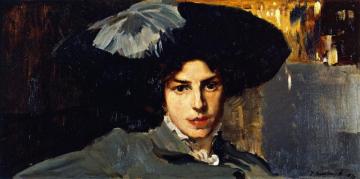 Maria with Hat Artwork by Joaquin Sorolla y Bastida