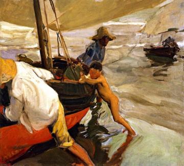 Morning Sun, Playa de Valencia Artwork by Joaquin Sorolla y Bastida