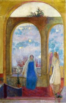 The Annunciation Under The Arch With Lilies Artwork by Maurice Denis