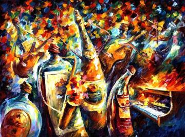 Bottle band Artwork by Leonid Afremov