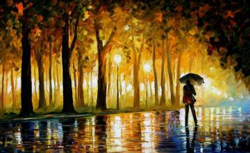 Bewitched park Artwork by Leonid Afremov