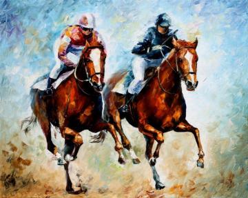 Close race Artwork by Leonid Afremov
