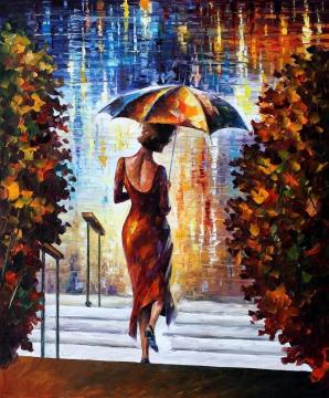 At the steps Artwork by Leonid Afremov