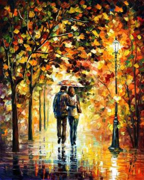 Autumn walk Artwork by Leonid Afremov