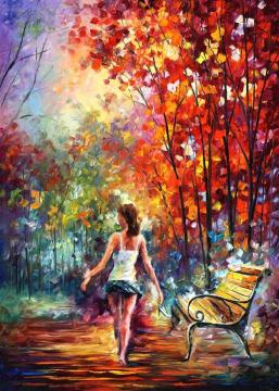 Barefooted stroll Artwork by Leonid Afremov