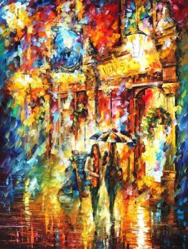 Best Friends In The City Artwork by Leonid Afremov