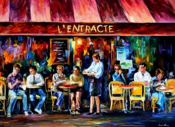 Cafe in paris Artwork by Leonid Afremov