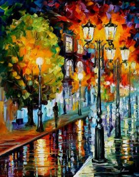 After a night rain Artwork by Leonid Afremov
