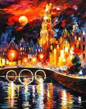 Amsterdam's Magic Artwork by Leonid Afremov