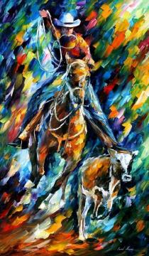 Cowboy Artwork by Leonid Afremov