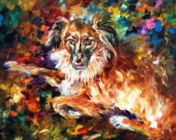 Dog 2 Artwork by Leonid Afremov
