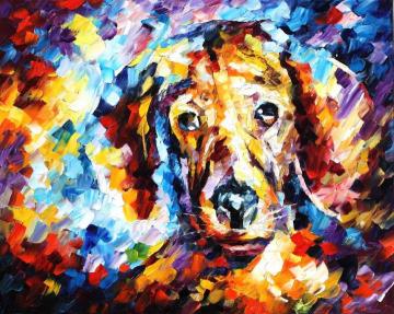 Dog 4 Artwork by Leonid Afremov