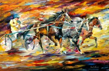 Flaming chariot Artwork by Leonid Afremov