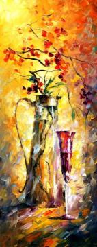 Flowers and wine Artwork by Leonid Afremov