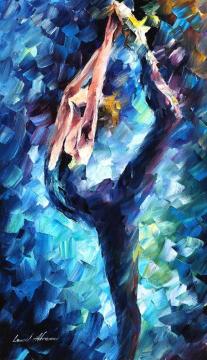 Blue dress Artwork by Leonid Afremov