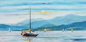 Blue calm Artwork by Leonid Afremov