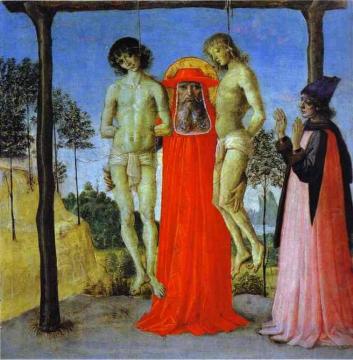 St. Jerome Supporting Two Men On The Gallows Artwork by Pietro Perugino