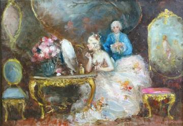 Boudoir Scene With Rae Dorian, The Actress And Model Artwork by Walter Ernest Webster